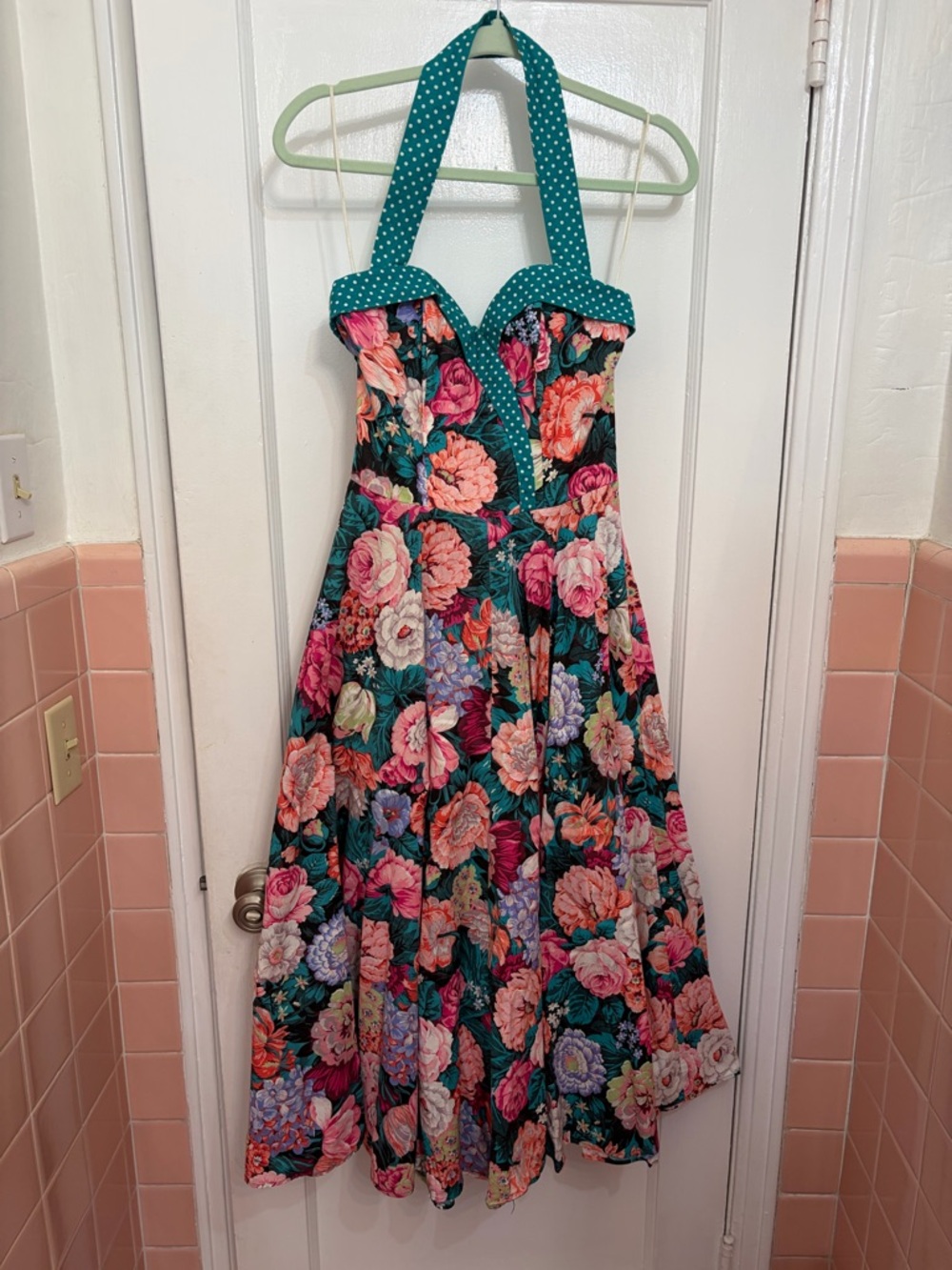 Vintage First Focus Floral Halter Dress